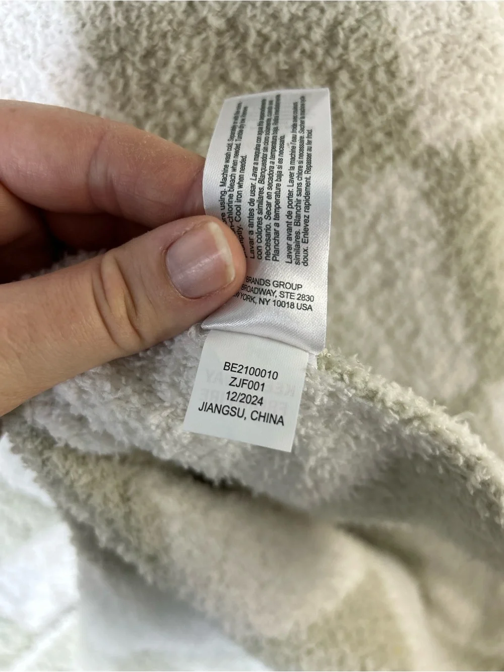 Chick Pea Chenille Baby Blanket Green White Checkerboard Squares Soft Chickpea